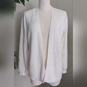 Love Scarlet Women's White Cardigan Sweater Size M